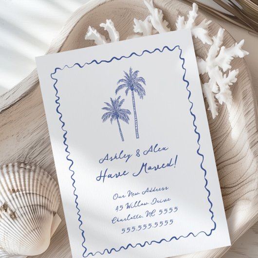 Hand getrokken Palm Tree bewegende aankondiging