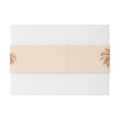 Hand getrokken palmboom Boho woestijn crème bruilo Uitnodigingen Wikkel (Achterkant Voorbeeld)