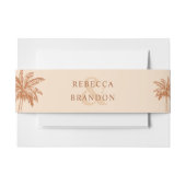 Hand getrokken palmboom Boho woestijn crème bruilo Uitnodigingen Wikkel (Voorkant Voorbeeld)