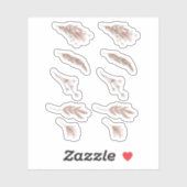 Hand getrokken Pampas Tarwe Planner Sticker (Vel)