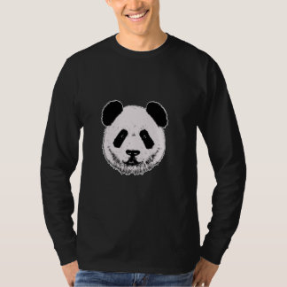 Hand getrokken Panda Beer Head Realistische stijl T-shirt