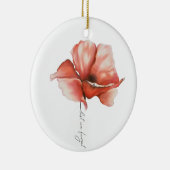 Hand getrokken papaver kerstboom decoratie (Rechts)