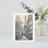 Hand getrokken Parijs scènes Briefkaart (Staand voorkant)