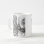 Hand getrokken Parijs scènes Koffiemok (Voorkant links)