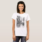 Hand getrokken Parijs scènes T-shirt (Voorkant volledig)