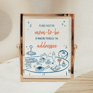 Hand getrokken partij Baby shower envelop station Poster