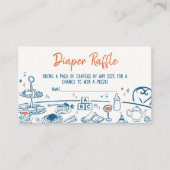 Hand getrokken Party Baby shower Luier Raffle Informatiekaartje (Voorkant)