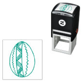 Hand getrokken Pasen Ei Lijn Tekening Aangepaste K Zelfinktende Stempel (In situ)