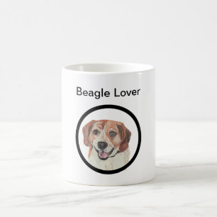 Hand getrokken pastel Beagle Hondenliefhebber Mok