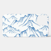 Hand-getrokken patroon van het berglandschap. Case-Mate iPhone case (Achterkant (horizontaal))
