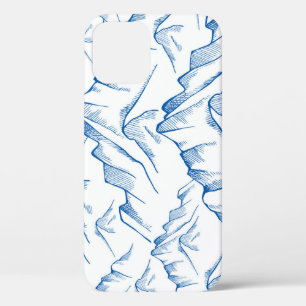 Hand-getrokken patroon van het berglandschap. Case-Mate iPhone case