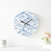 Hand-getrokken patroon van het berglandschap. grote klok (Huis)