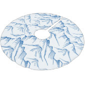 Hand-getrokken patroon van het berglandschap. kerstboom rok (Gekanteld)