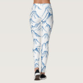 Hand-getrokken patroon van het berglandschap. leggings (Achterkant)