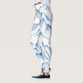 Hand-getrokken patroon van het berglandschap. leggings (Links)