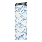 Hand-getrokken patroon van het berglandschap. thermosbeker (Gedraaid links)