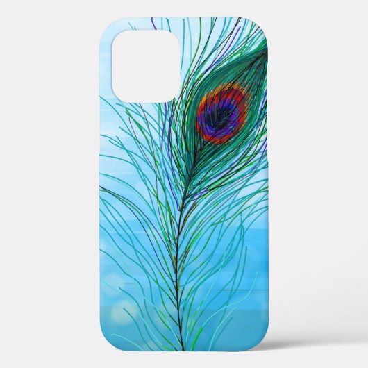 Hand getrokken Peacock Feathers Case-Mate iPhone Case (Achterkant)