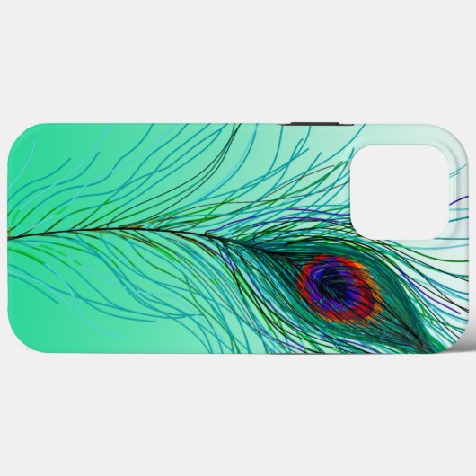 Hand getrokken Peacock Feathers Case-Mate iPhone Case (Achterkant (horizontaal))