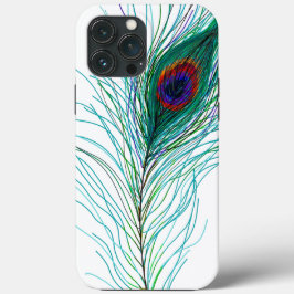 Hand getrokken Peacock Feathers Case-Mate iPhone Case