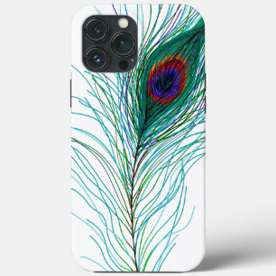 Hand getrokken Peacock Feathers Case-Mate iPhone Case