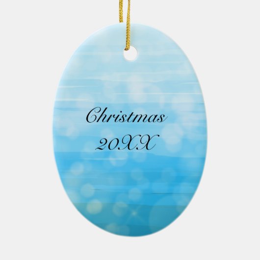 Hand getrokken Peacock Feathers Gepersonaliseerd Keramisch Ornament (Achterkant)