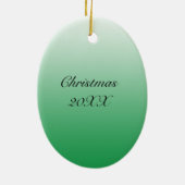 Hand getrokken Peacock Feathers Gepersonaliseerd Keramisch Ornament (Achterkant)