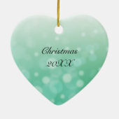 Hand getrokken Peacock Feathers Gepersonaliseerd Keramisch Ornament (Achterkant)