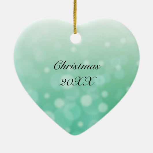 Hand getrokken Peacock Feathers Gepersonaliseerd Keramisch Ornament (Achterkant)