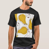 Hand getrokken peren decoratief behang t-shirt (Voorkant)