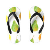 Hand getrokken peren, waterverf voedsel afbeelding kinder teenslippers (Voetbed)