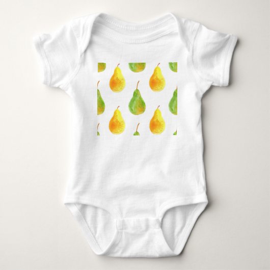 Hand getrokken peren, waterverf voedsel afbeelding romper (Voorkant)