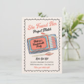 Hand getrokken Perfect Match Matchbox Party Kaart (Staand voorkant)