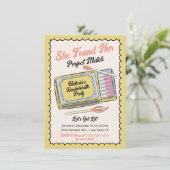 Hand getrokken Perfect Match Matchbox Party Uitnod Kaart (Staand voorkant)