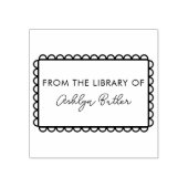 Hand getrokken persoonlijke bibliotheek boek stemp rubberstempel (Afrduk)