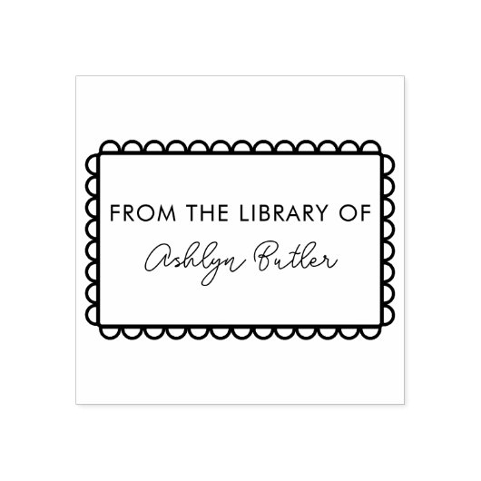 Hand getrokken persoonlijke bibliotheek boek stemp rubberstempel (Afrduk)