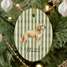 Hand getrokken Pet Portrait Sketch Golden Doodle Keramisch Ornament