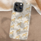 Hand getrokken Pet Portrait Sketch Golden Retrieve iPhone Hoesje