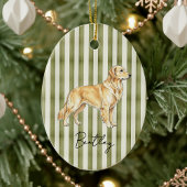 Hand getrokken Pet Portrait Sketch Golden Retrieve Keramisch Ornament
