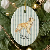 Hand getrokken Pet Portrait Sketch Golden Retrieve Keramisch Ornament