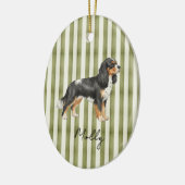 Hand getrokken Pet Portrait Sketch King Cavalier Keramisch Ornament (Links)