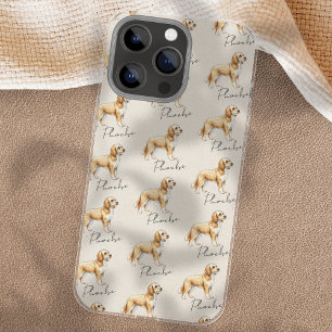 Hand getrokken Pet Portrait Waterverf Golden Doodl iPhone 16 Pro Max Hoesje