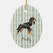 Hand getrokken Pet Portrait Waterverf King Cavalie Keramisch Ornament (Voorkant)