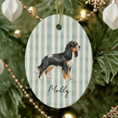 Hand getrokken Pet Portrait Waterverf King Cavalie Keramisch Ornament
