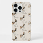 Hand getrokken Pet Portrait Waterverf Shih Tzu iPhone Hoesje (Achterkant)