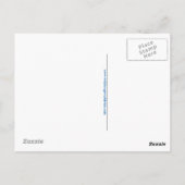 Hand getrokken Pinguïn - Bedreigd dier - Blauw Briefkaart (Achterkant)