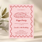 Hand getrokken pizza verjaardag uitnodiging grilli