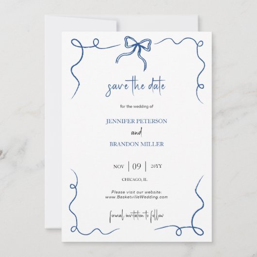 Hand getrokken plezier Frans Sla de datum foto Kaart (Achterkant)