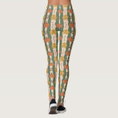 Hand getrokken pompoen & bladpatroon Leggings (Achterkant)