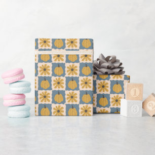 Hand getrokken pompoen controleren Print Wrapping  Cadeaupapier