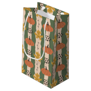 Hand getrokken Pompoen & Leaf Patroon Gift Bag Klein Cadeauzakje
